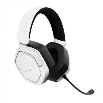 Ausinės Trust GXT 493W Carus belaidės ir laidinės, žaidimų, USB Type-C / USB Type-A Bluetooth, balta