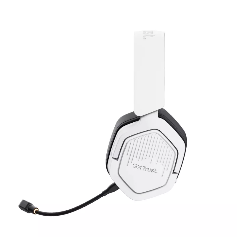 Ausinės Trust GXT 493W Carus belaidės ir laidinės, žaidimų, USB Type-C / USB Type-A Bluetooth, balta