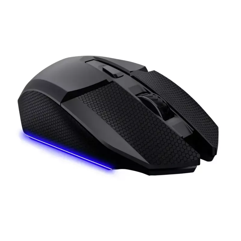 Žaidimų pelė TRUST GXT 122 Felox+ – dešinei rankai, optinė, RF belaidė + Bluetooth, 10000 DPI, 7 mygtukai, kelių spalvų LED, juoda