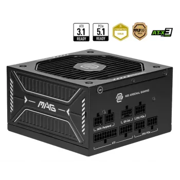 MSI MAG A650GLS PCIE5 maitinimo blokas 650 W 24-pin ATX ATX Juoda