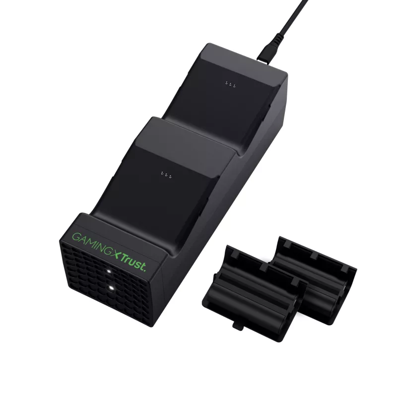 Trust GXT 250 įkrovimo stovelis Xbox Series X|S valdikliams, juodas, USB