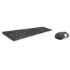 Rapoo 9850M belaidė klaviatūra su pele, RF / Bluetooth, QWERTZ vokiškas išdėstymas, pilka
