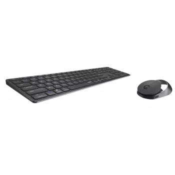 Rapoo 9850M belaidė klaviatūra su pele, RF / Bluetooth, QWERTZ vokiškas išdėstymas, pilka