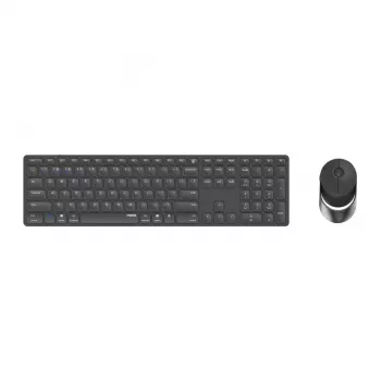 Rapoo 9850M belaidė klaviatūra su pele, RF / Bluetooth, QWERTZ vokiškas išdėstymas, pilka