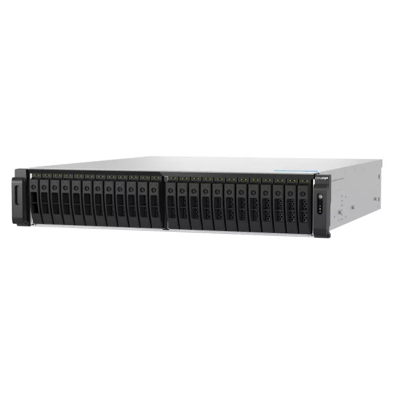 QNAP TS-H3077AFU-R7-64G NAS / saugojimo serveris stelaže (2U) AMD Ryzen™ 5 64 GB DDR5 0 TB QuTS hero juodos, metalinės spalvos