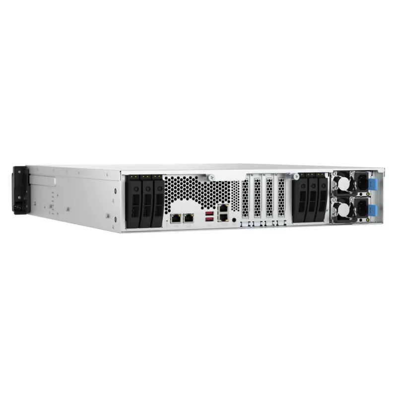 QNAP TS-H3077AFU-R7-64G NAS / saugojimo serveris stelaže (2U) AMD Ryzen™ 5 64 GB DDR5 0 TB QuTS hero juodos, metalinės spalvos