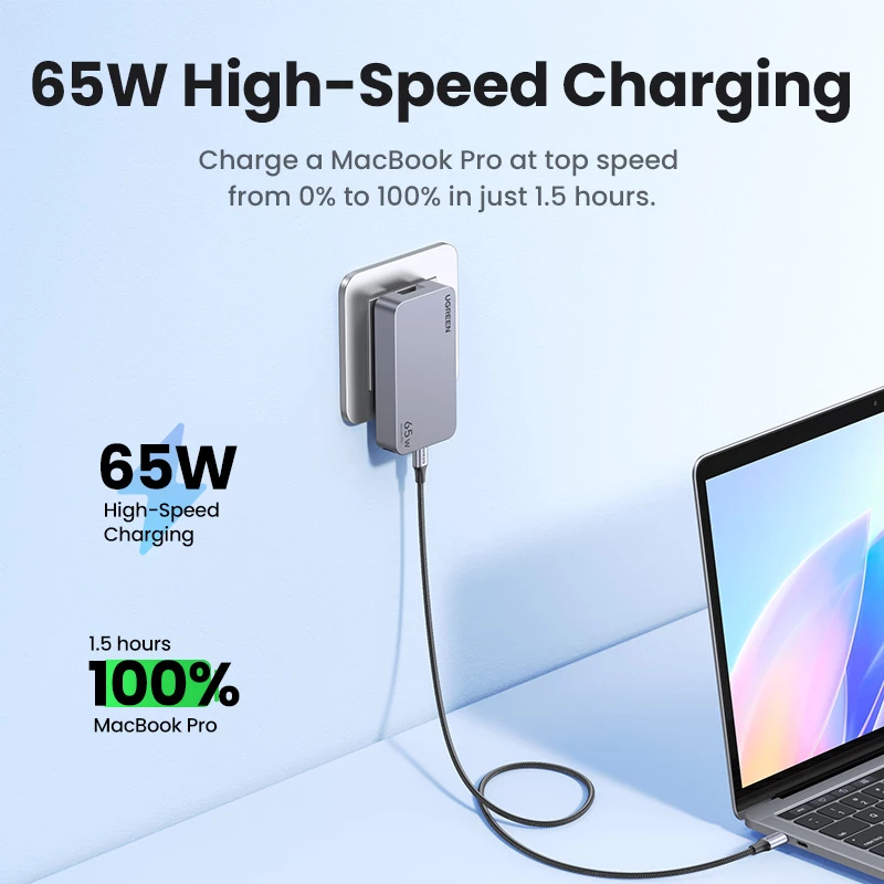 Vidinis įkroviklis UGREEN Nexode Pro 65W GaN kelioninis įkroviklis
