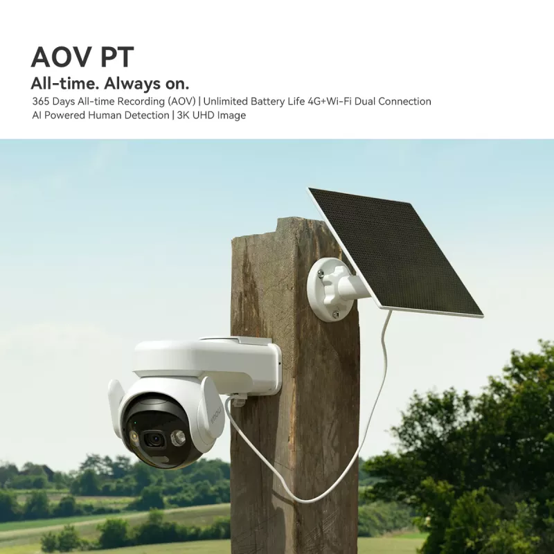 Imou AOV PT 5MP Turret IP lauko stebėjimo kamera 2880 x 1620 pikseliai sieninė