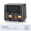Ariete 4631 Dvigubas oro gruzdintuvas 9L, 2400W, 11 programų, juodas