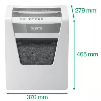 Popieriaus smulkintuvas Leitz IQ Office Security P5, mikro pjūvis, 22,3 cm, 2 x 15 mm, 23 L, 250 lapų, 55 dB