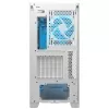 COUGAR Midi Tower korpusas Airface FLO ARGB Baltas — 2x180mm priekyje, 1x120mm gale, palaiko 2,5 colio/3,5 colio HDD, 240×480×509 mm
