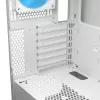 COUGAR Midi Tower korpusas Airface FLO ARGB Baltas — 2x180mm priekyje, 1x120mm gale, palaiko 2,5 colio/3,5 colio HDD, 240×480×509 mm