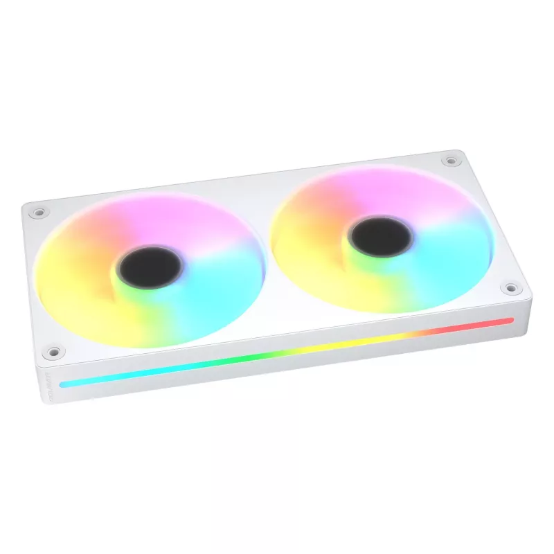 COUGAR Unity240-FB 120 mm ARGB PWM priekinis ventiliatorius (vieno rėmo, 700–2500 RPM, FDB, 5.4 mmH2O, baltas)