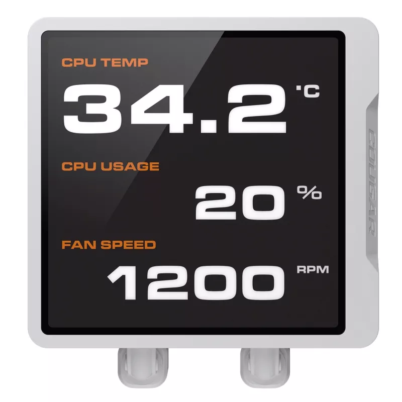 All-in-one CPU skysčio aušintuvas Cougar Poseidon Vistek Pro 360 — 120 mm ventiliatoriai, ARGB, Baltas