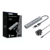 Conceptronic HUBBIES20GP 7 prievadų USB 3.0 šakotuvas su maitinimo adapteriu, 5Gbps, USB-C x 3, USB-A x 4