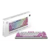 MSI FORGE GK600 TKL WIRELESS VIOLET klaviatūra žaidimams USB + Bluetooth QWERTY ispaniška Rožinė, Violetinė, Balta