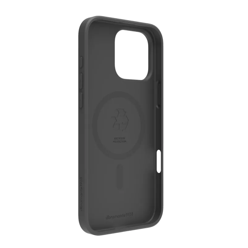 Dėklas telefonui dbramante1928 Greenland Pro MS, skirtas iPhone 16 ProMax, plastikinis, tinka 6,9 colio ekranui, Night Black