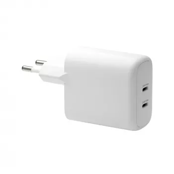 dbramante1928 re-charge Pro - EU sieninis įkroviklis 2x USB-C 20W - Baltas