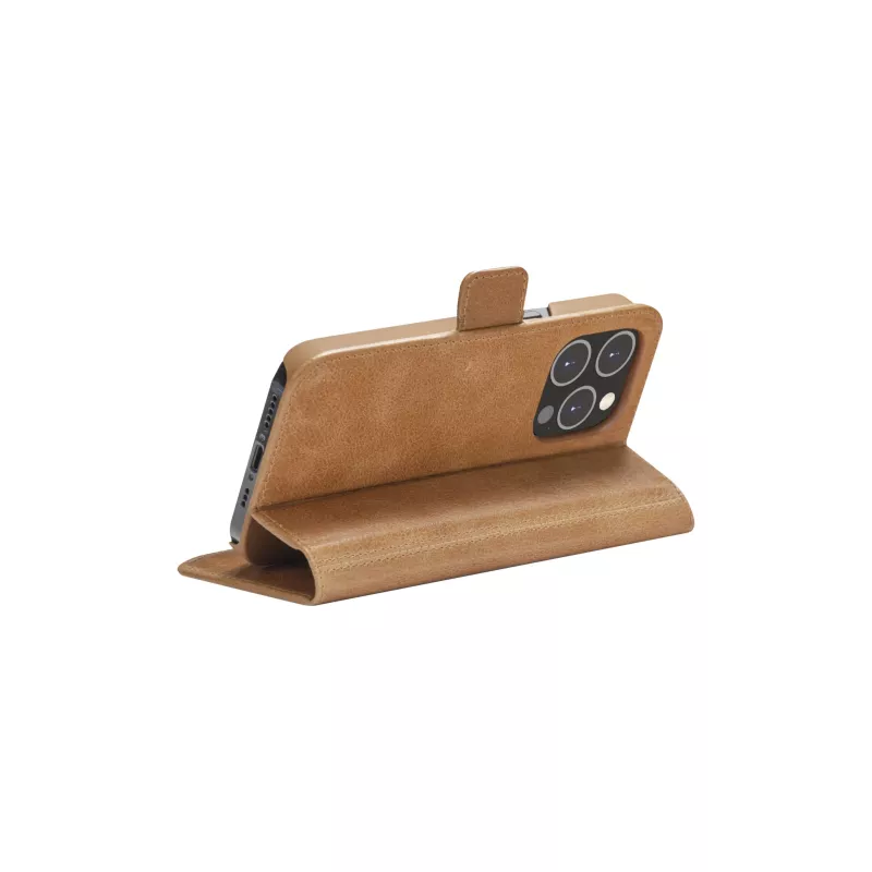 Dėklas su pinigine dbramante1928 iPhone 14 Pro Max Tan 3 kortelių kišenės