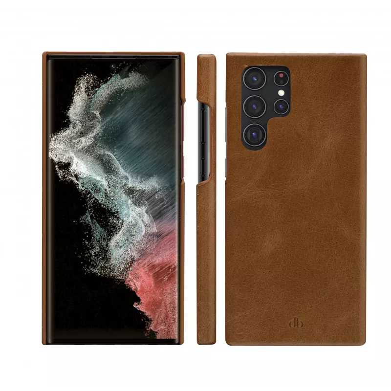 Dėklas-folijo dbramante1928 Lynge, Samsung Galaxy S22 Ultra, smėlio spalvos, iki 17,3 cm (6,8 inch) ekranui, stovas darbalaukiui