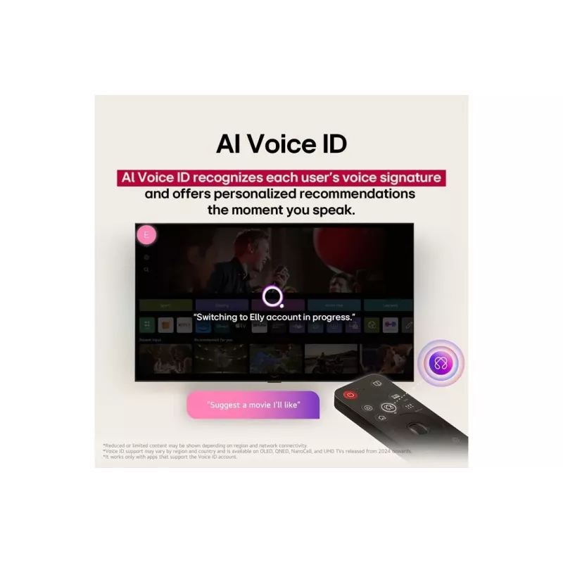 LG UHD AI 65UA75003LA 165,1 cm (65 colių) 4K Ultra HD Smart TV Wi-Fi Juoda