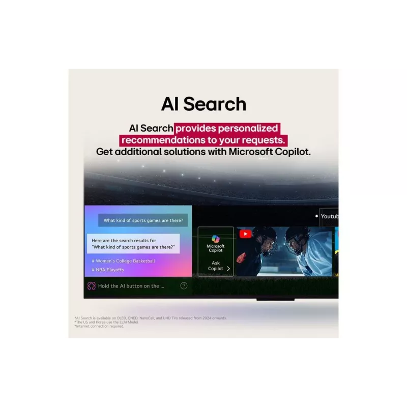 LG UHD AI 65UA75003LA 165,1 cm (65 colių) 4K Ultra HD Smart TV Wi-Fi Juoda