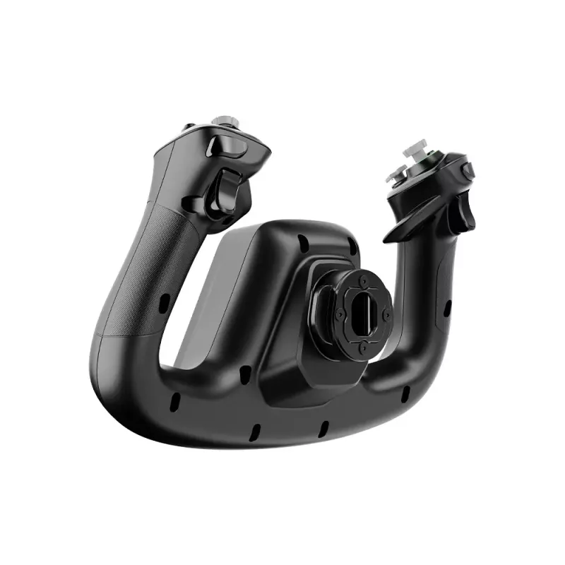 MOZA MFY YOKE skrydžių bazė – juoda ABS ir legiruotojo plieno konstrukcija, 142,5×202×313 mm