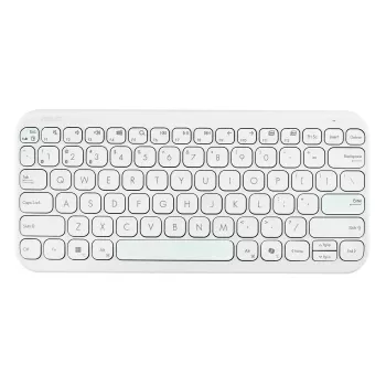 Belaidė Bluetooth klaviatūra ASUS KW100 Marshmallow — 75 % išdėstymas, QWERTZ, žirkliniai jungikliai, balta