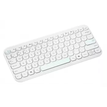 Belaidė Bluetooth klaviatūra ASUS KW100 Marshmallow — 75 % išdėstymas, QWERTZ, žirkliniai jungikliai, balta