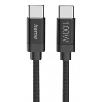 USB-C laidas Hama Fabric 3 m, USB 2.0, juodas