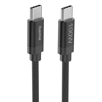USB-C laidas Hama Fabric 3 m, USB 2.0, juodas