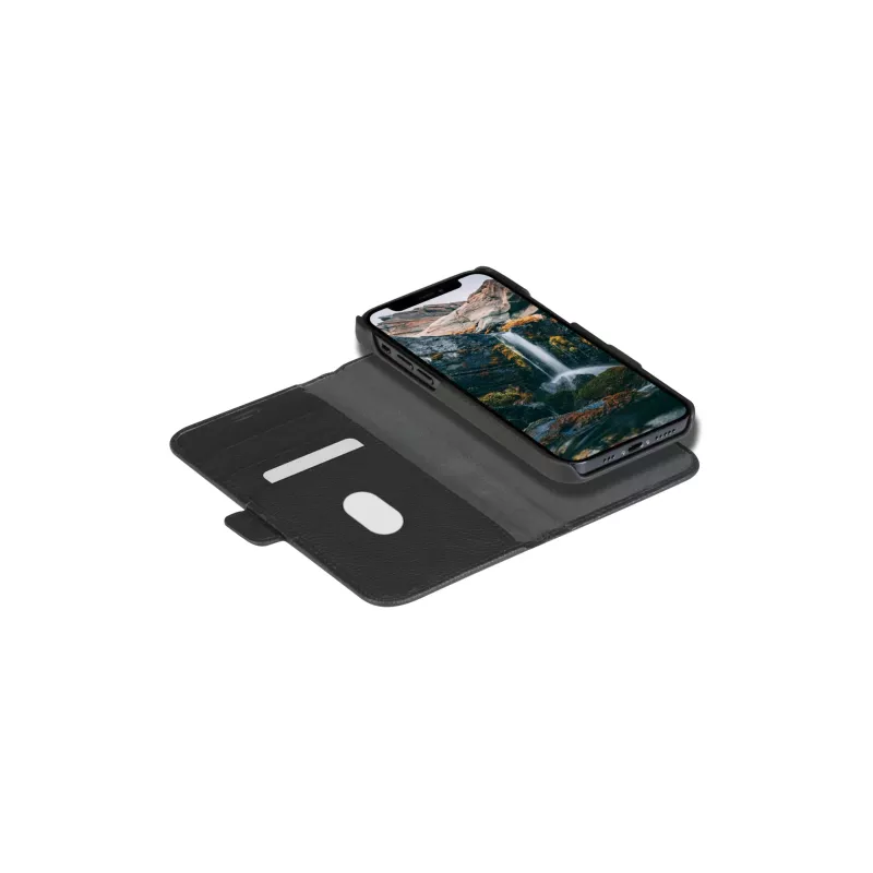 Folio dėklas telefonui dbramante1928 New York, iPhone 11/XR, Night Black, 6,1 colio (15,5 cm), 3 kortelių kišenės