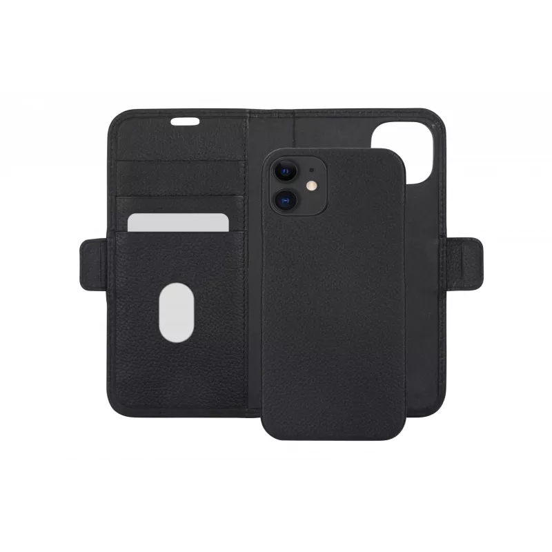 Folio dėklas telefonui dbramante1928 New York, iPhone 11/XR, Night Black, 6,1 colio (15,5 cm), 3 kortelių kišenės