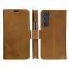 Dėklas-folio dbramante1928 Copenhagen Slim Samsung Galaxy S22, 6,1 colių ekranui, rusva spalva, stovas ant stalo