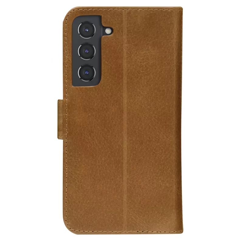Dėklas-folio dbramante1928 Copenhagen Slim Samsung Galaxy S22, 6,1 colių ekranui, rusva spalva, stovas ant stalo