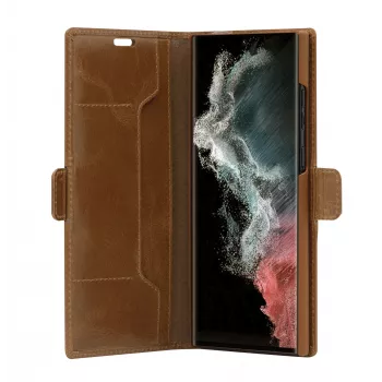 Dėklas-folio dbramante1928 Copenhagen Slim, Samsung Galaxy S22 Ultra, 6,8 colio, Tan