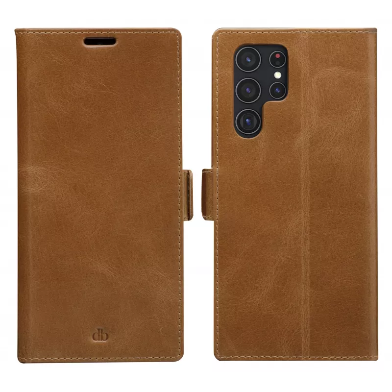 Dėklas-folio dbramante1928 Copenhagen Slim, Samsung Galaxy S22 Ultra, 6,8 colio, Tan