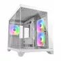 Mini bokštinis kompiuterio korpusas Cougar FV150 ARGB White – Micro-ATX / Mini-ITX, šoninis langas, 2x120mm + 1x120mm ventiliatoriai, 2,5 colio ir 3,5 colio vietos