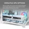 Mini bokštinis kompiuterio korpusas Cougar FV150 ARGB White – Micro-ATX / Mini-ITX, šoninis langas, 2x120mm + 1x120mm ventiliatoriai, 2,5 colio ir 3,5 colio vietos