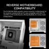Mini bokštinis kompiuterio korpusas Cougar FV150 ARGB White – Micro-ATX / Mini-ITX, šoninis langas, 2x120mm + 1x120mm ventiliatoriai, 2,5 colio ir 3,5 colio vietos