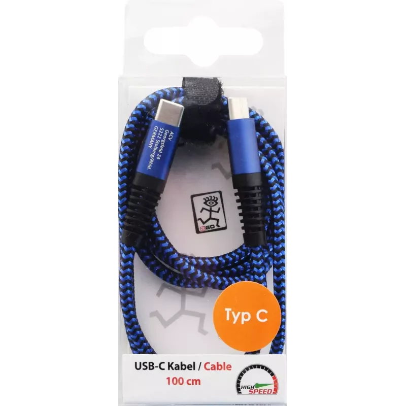 USB C laidas 2GO 797194 USB 3.2 Gen 1 1 m mėlynas