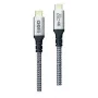 USB laidas 2GO 797512 USB 3.2 Gen 2 1,2 m USB C juodas sidabrinis