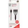 USB laidas 2GO 797154 3m USB B USB C/Micro-USB B/Lightning juodas