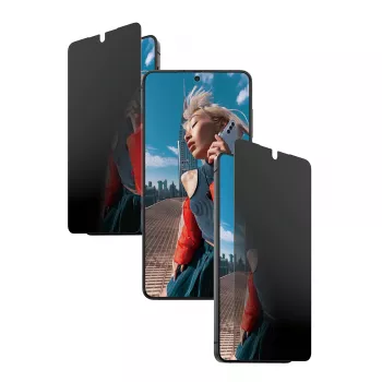 PanzerGlass 2-Way Privacy apsauginė plėvelė Samsung New Galaxy S 2026 Plus – itin plati PET su FASTFIT sistema