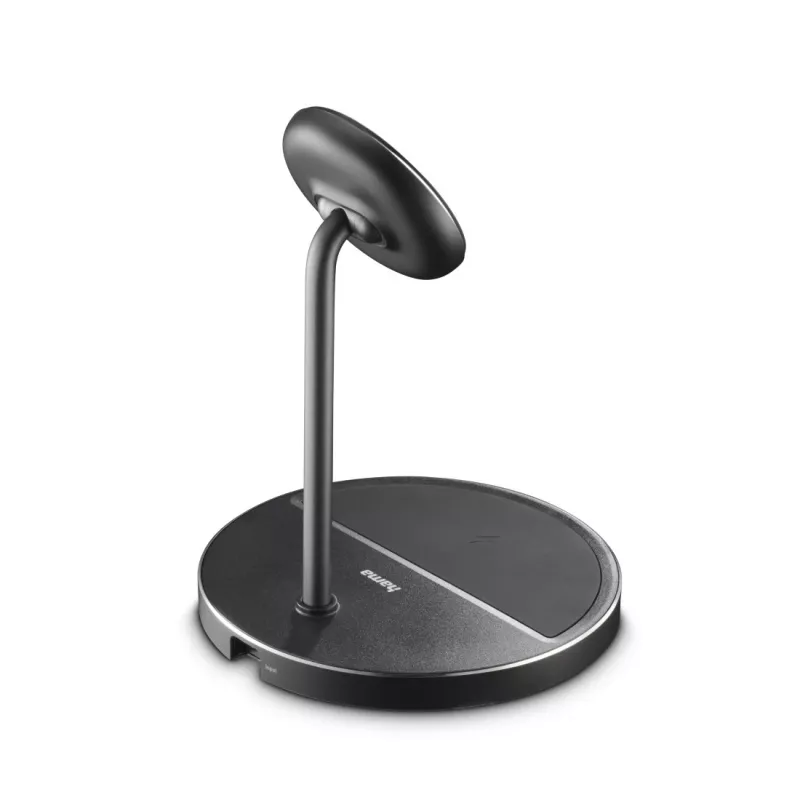 Hama 00201738 belaidis įkroviklis telefonams ir ausinėms, Qi2, magnetinis, USB-C, juodas