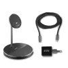 Hama 00201738 belaidis įkroviklis telefonams ir ausinėms, Qi2, magnetinis, USB-C, juodas