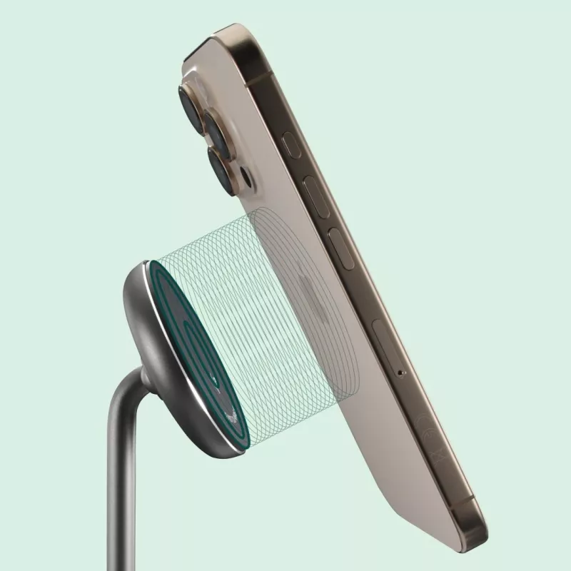 Hama 00201738 belaidis įkroviklis telefonams ir ausinėms, Qi2, magnetinis, USB-C, juodas