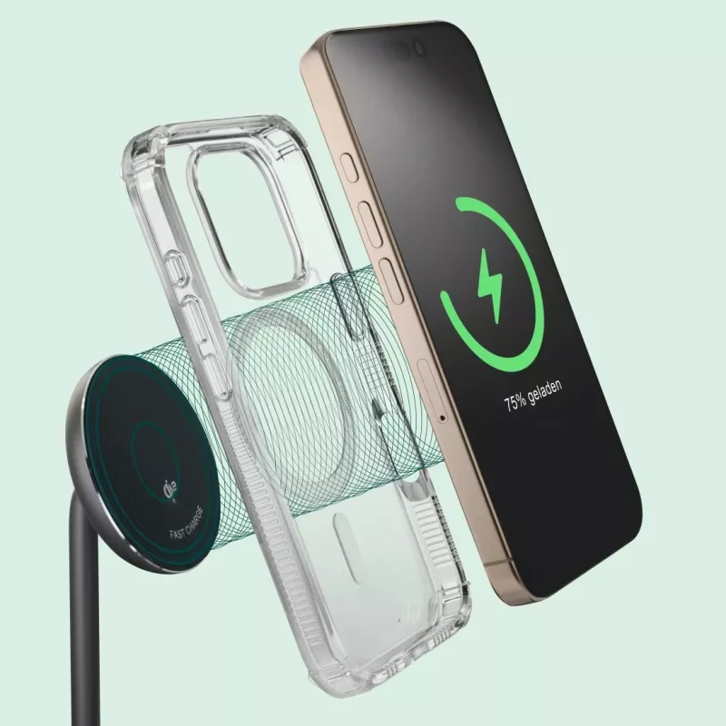 Hama 00201738 belaidis įkroviklis telefonams ir ausinėms, Qi2, magnetinis, USB-C, juodas