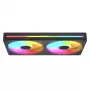 Ventiliatorių rinkinys Cougar Unity240-FB dvigubas 120 mm ARGB PWM, juodas