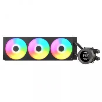 Skystas CPU aušintuvas Cougar Poseidon Vistek 360, ARGB, 120mm ventiliatoriai, 700–2500 RPM, Juodas